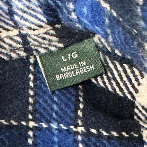 ORVIS HEAVYWEIGHT FLANNEL SHIRT SHACKET BLUE PLAIID CABINCORE CHORE HERITAGE L - Picture 5 of 9